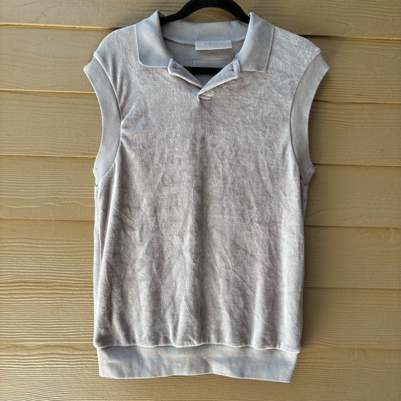 Fear of God Essentials Sleeveless Velour Polo Size Medium - Picture 3 of 7